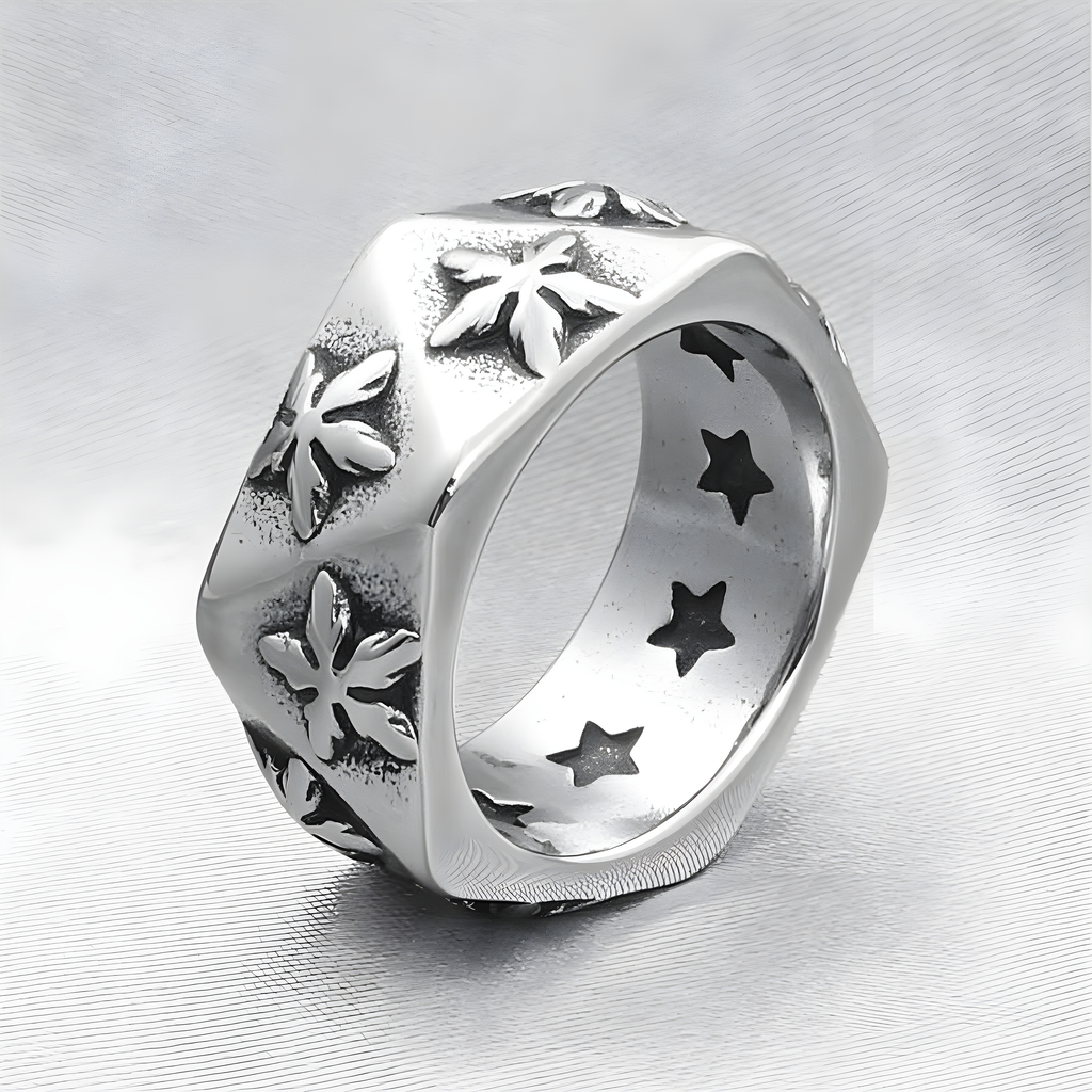 Star Poly Band Ring (Titanium Steel)