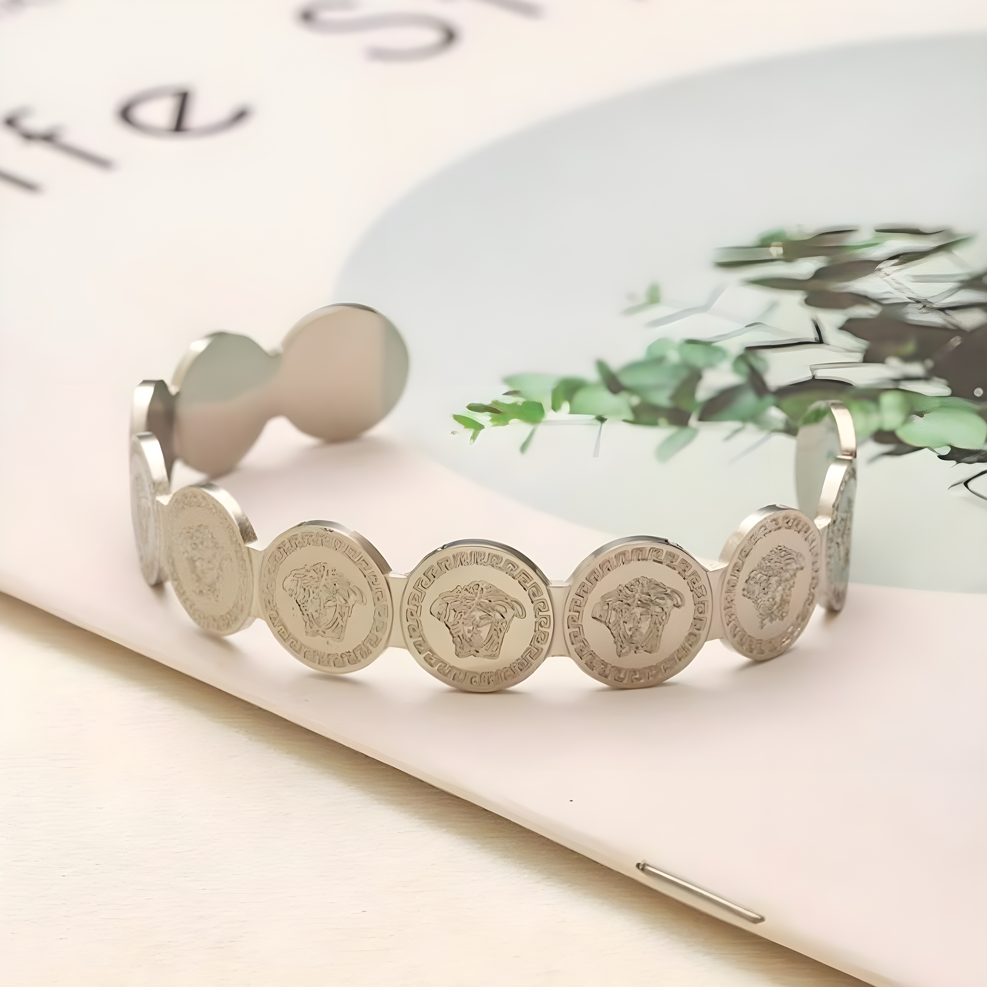 Versace Circle Emblem Brace (Stainless Steel)