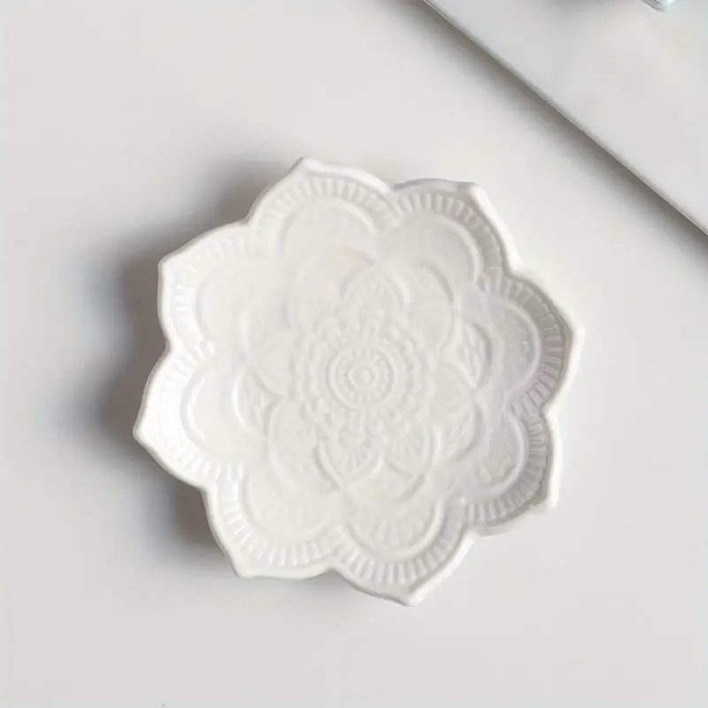 White Mandala Jewelry Tray (Ceramic)