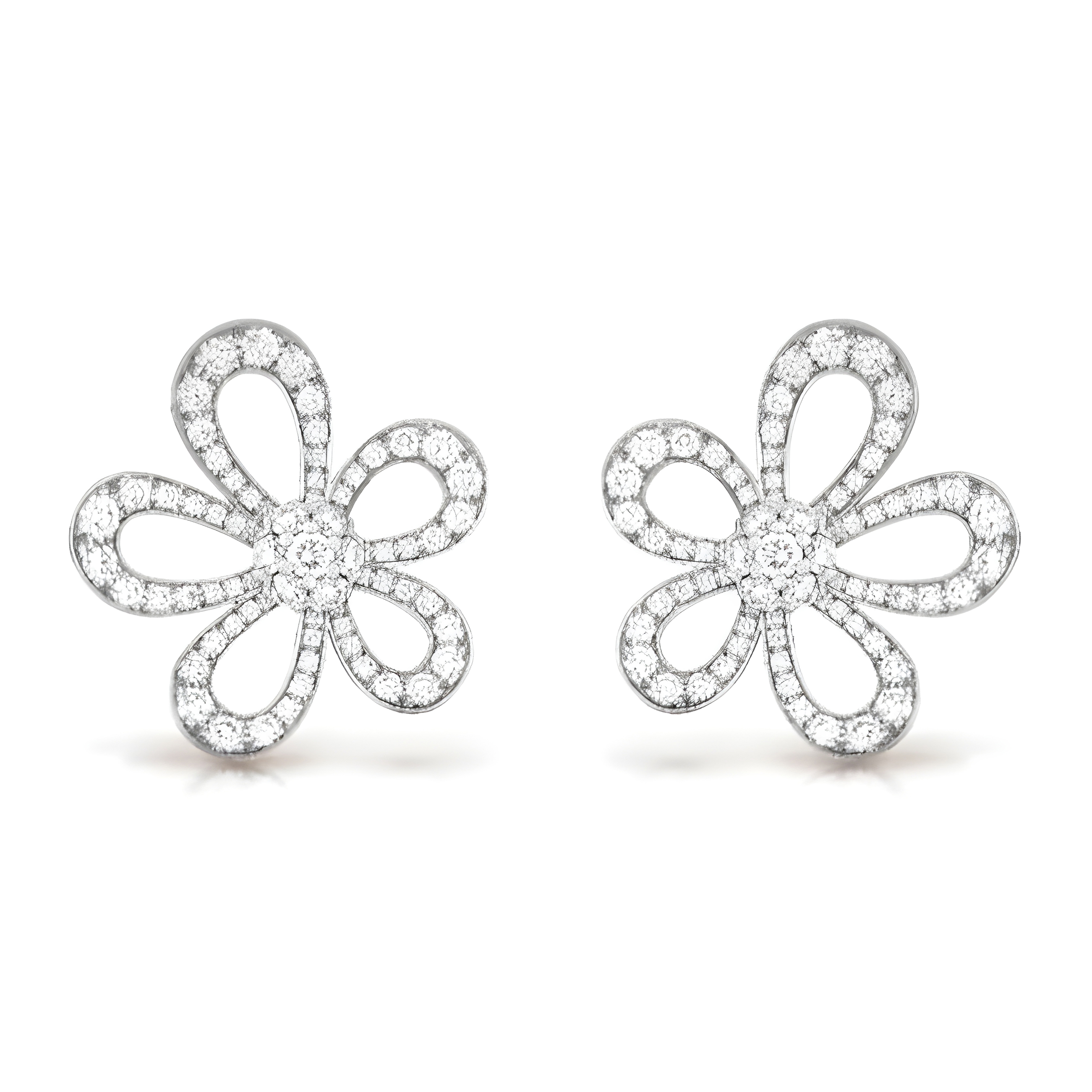 Daisy Moissanite 925 Earrings (Sterling Silver)