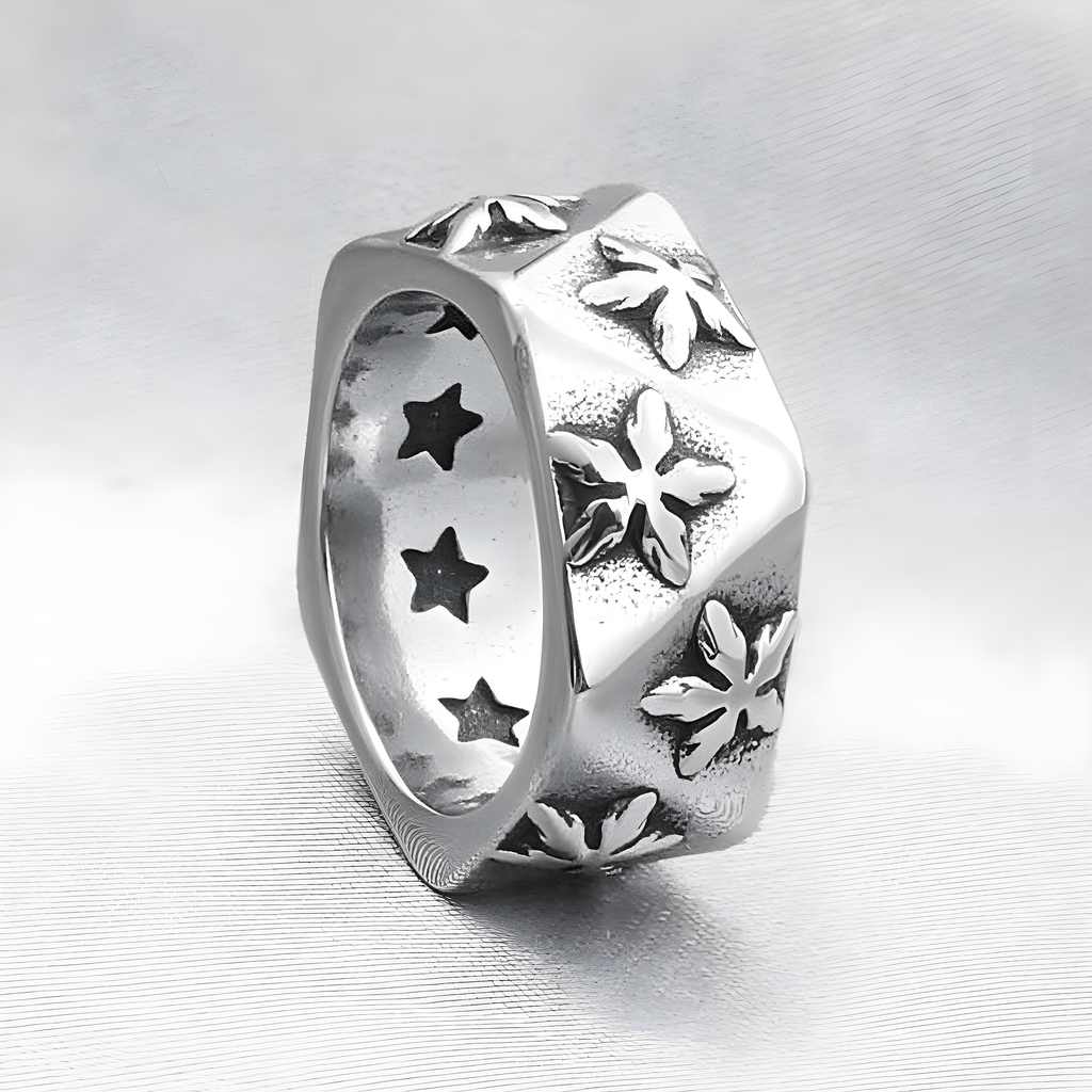 Star Poly Band Ring (Titanium Steel)