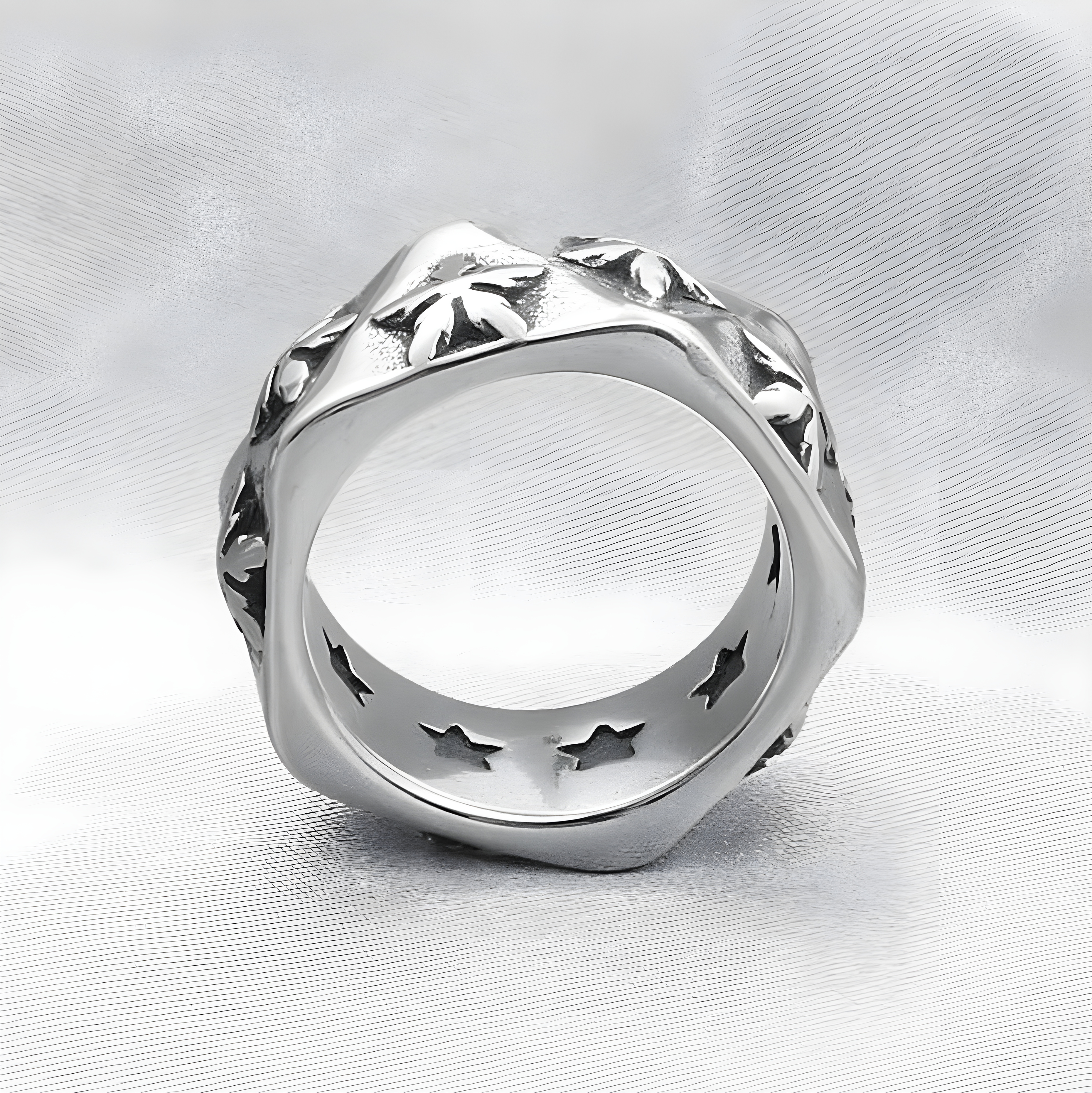 Star Poly Band Ring (Titanium Steel)