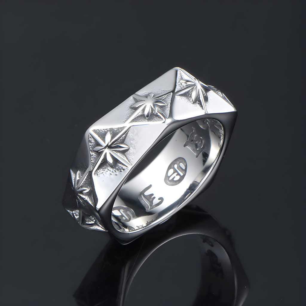 Star Poly Band Ring (Titanium Steel)