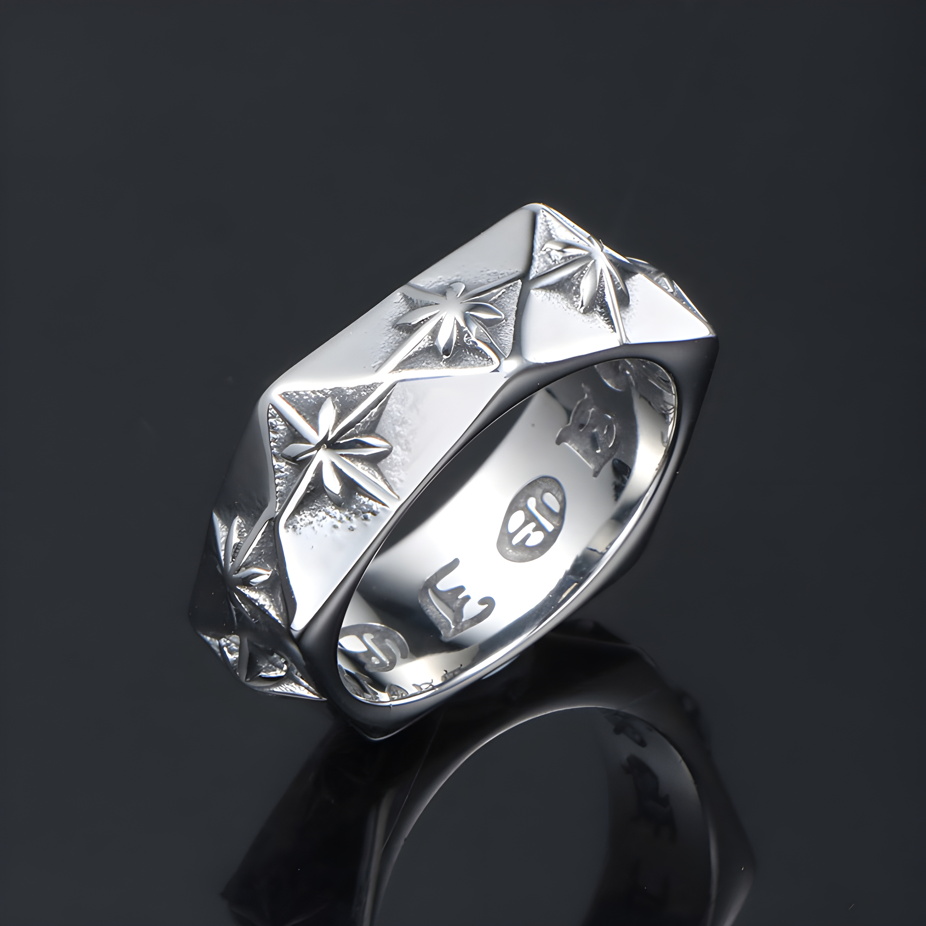 Star Poly Band Ring (Titanium Steel)