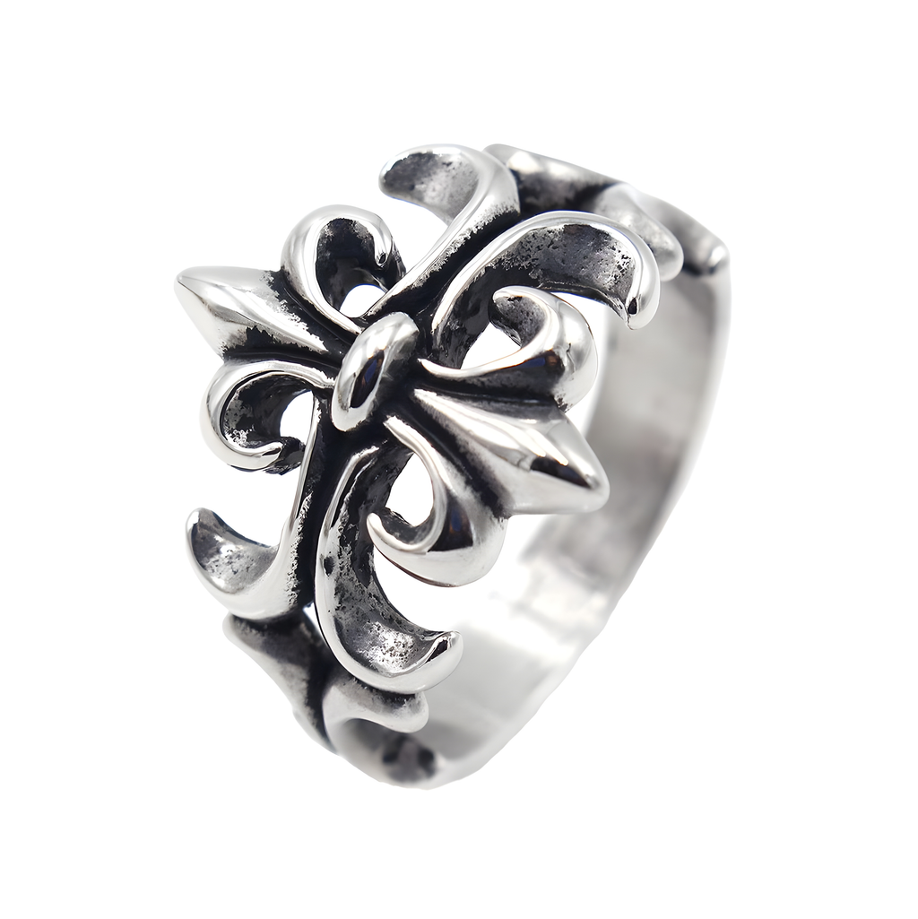 Fleur De Lis Ring (Titantium Steel)
