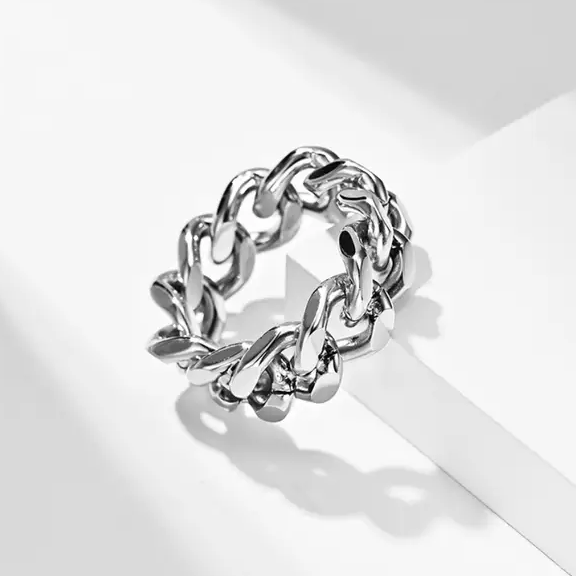 Cuban Ring (Titantium Steel)