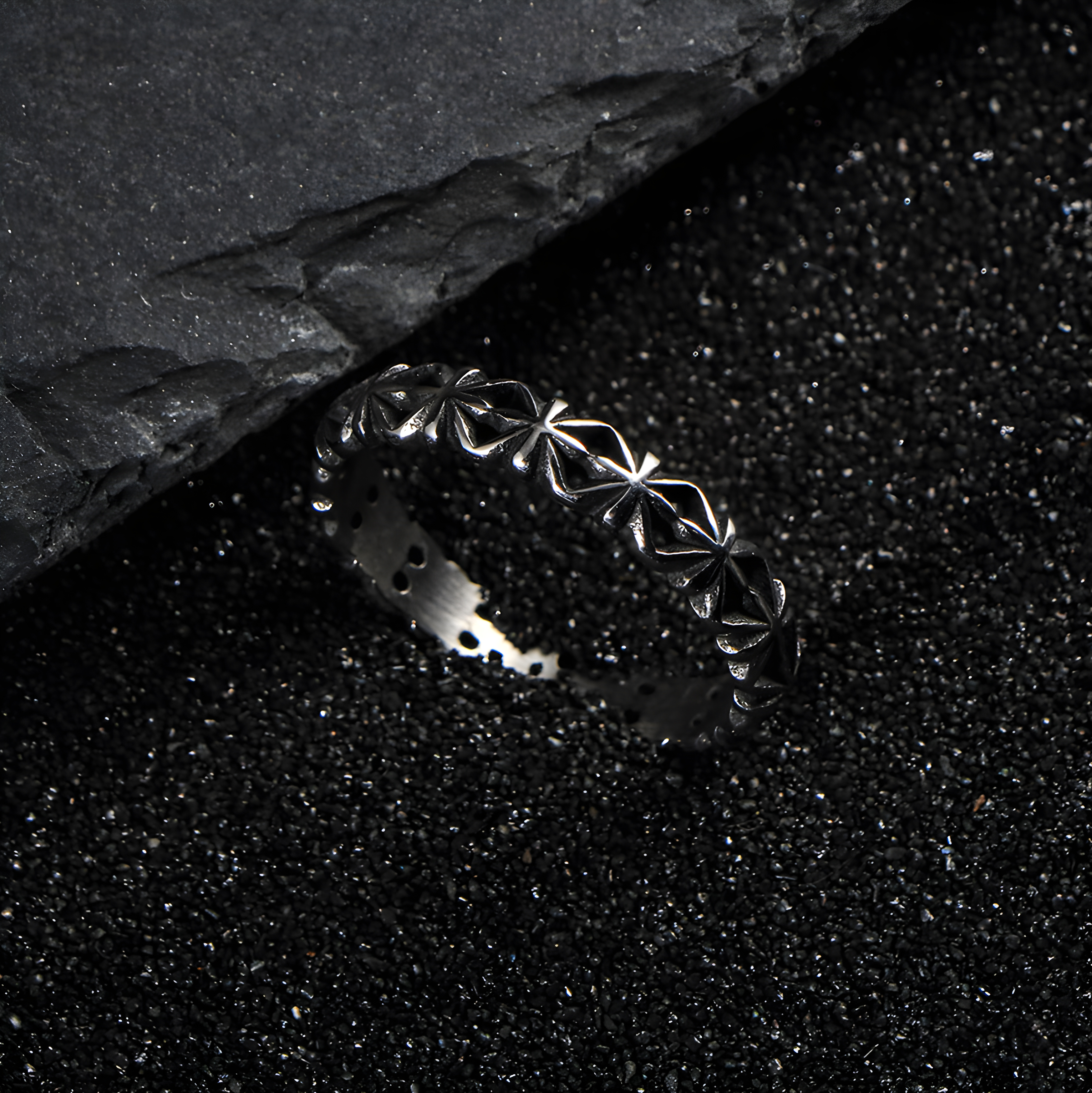 Star Band Ring (Titanium Steel)