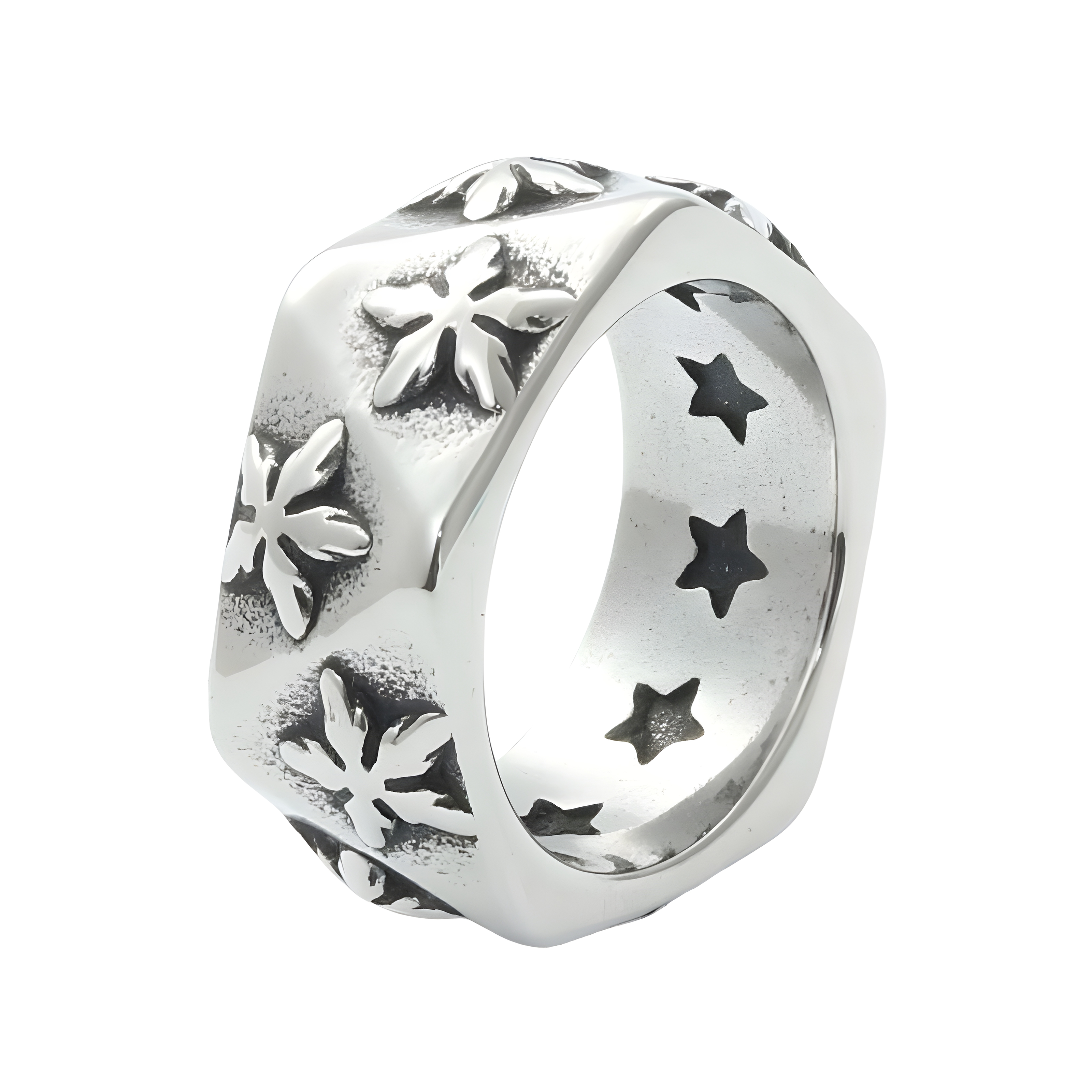 Star Poly Band Ring (Titanium Steel)