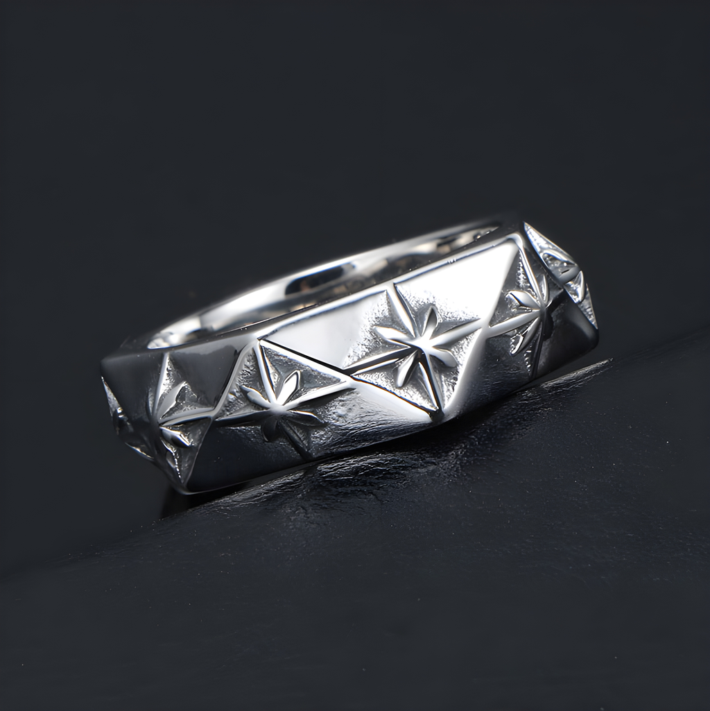Star Poly Band Ring (Titanium Steel)
