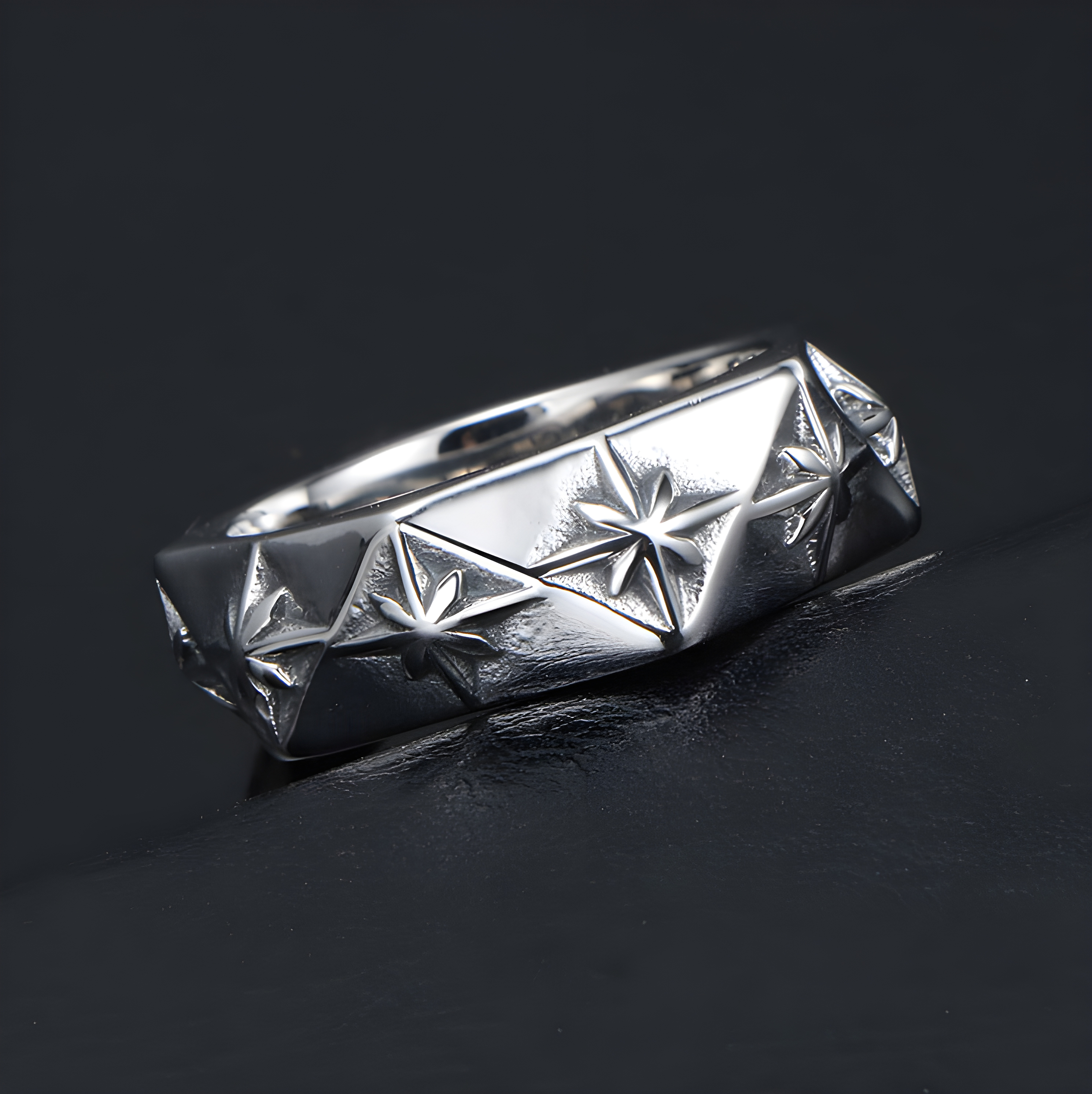 Star Poly Band Ring (Titanium Steel)