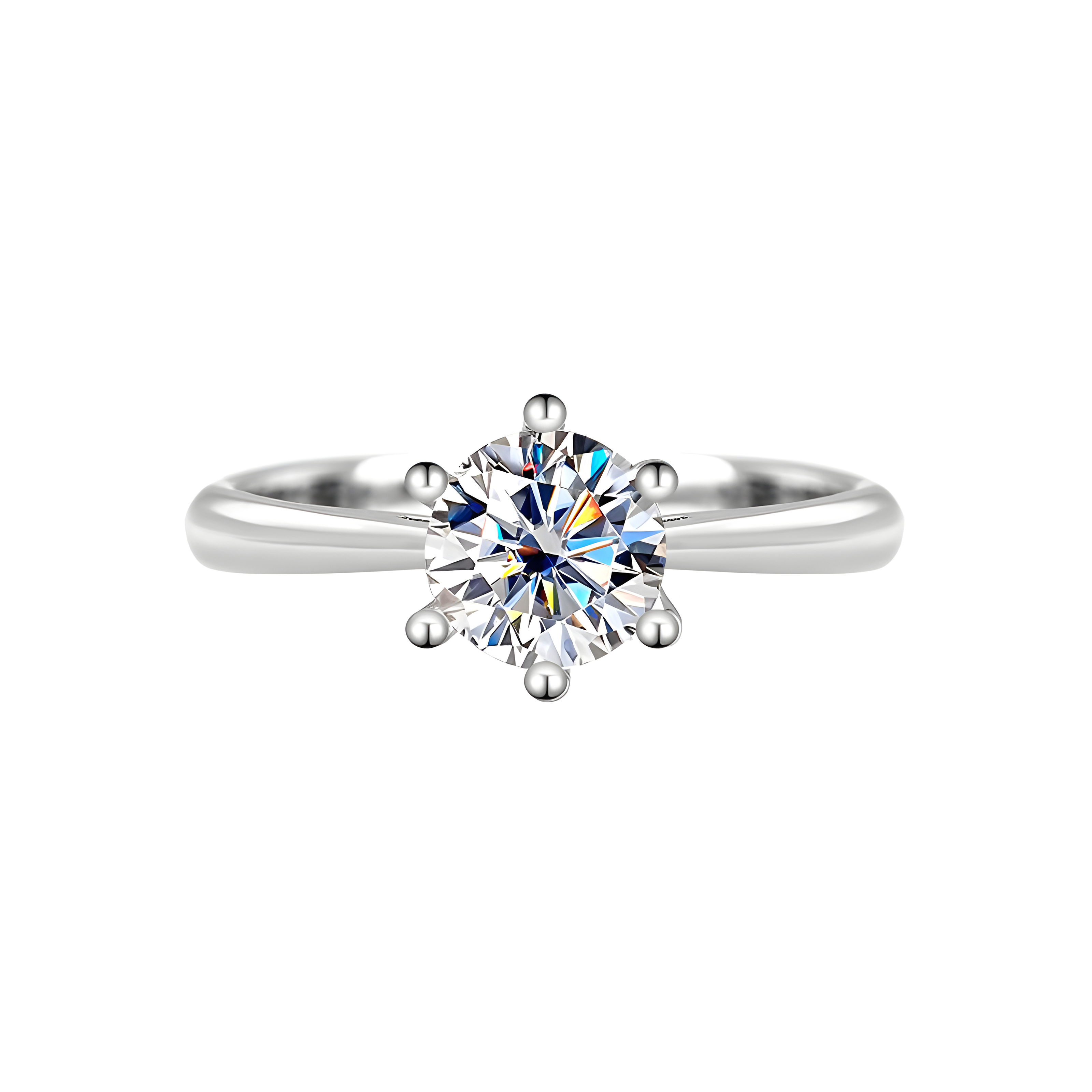 Classic Moissanite 925 Ring (Sterling Silver)