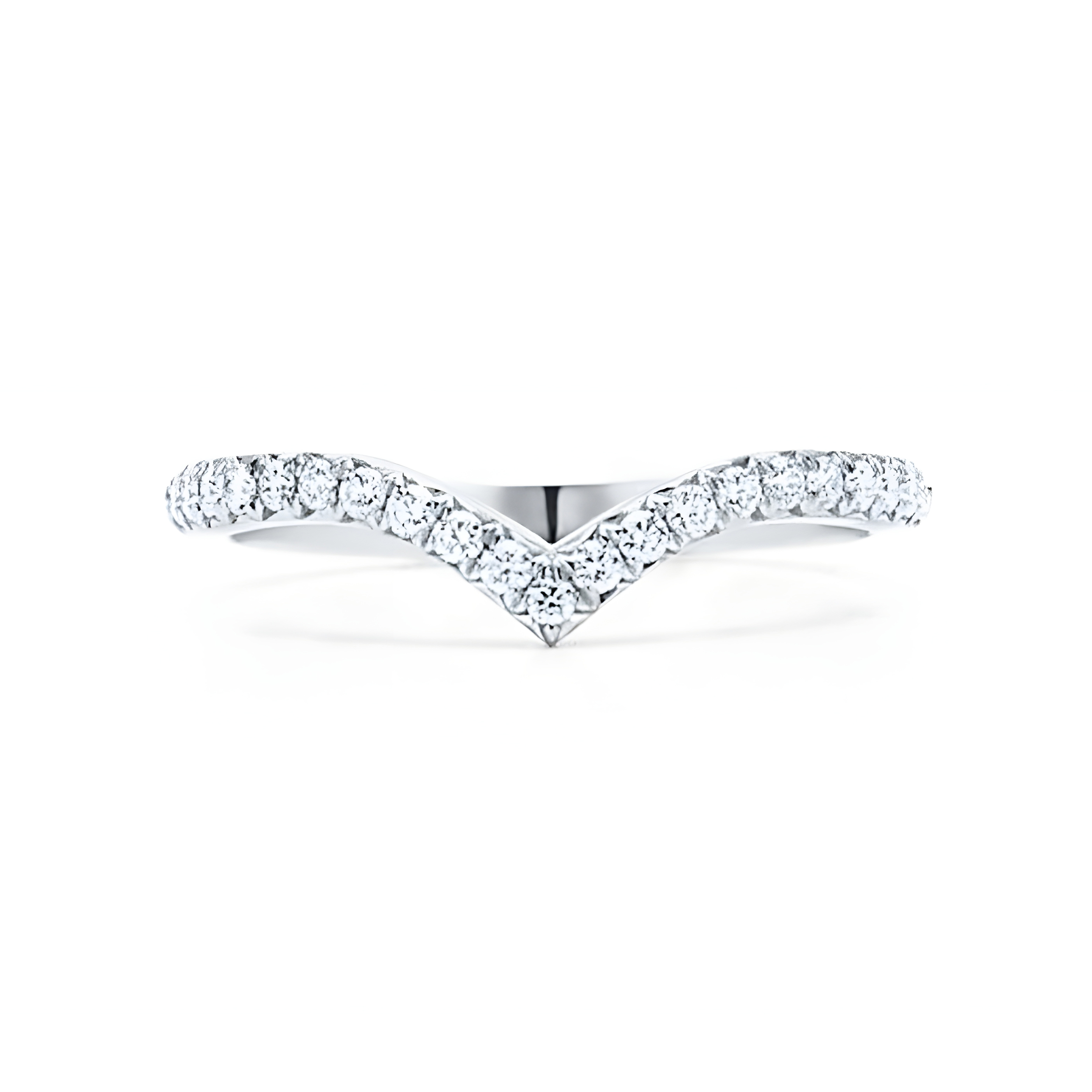 Dainty Moissanite 925 V-Band Ring (Sterling Silver)